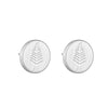 Round Fern Studs