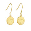 Round Kiwi Pendant Earrings