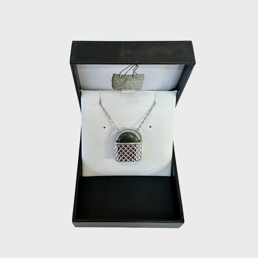 Sterling Silver Kete Necklace with Pounamu