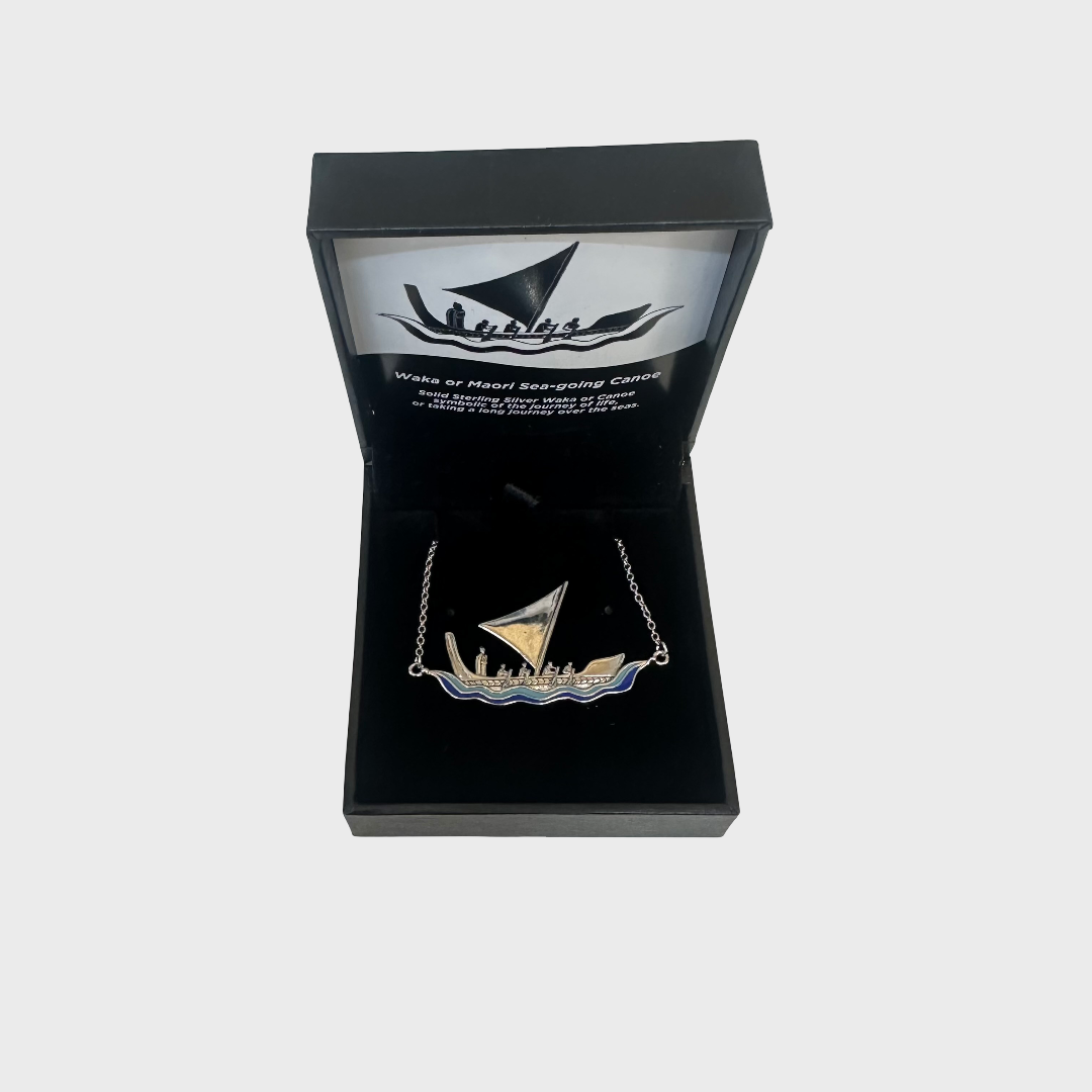 Sterling Silver Enameled Waka Pendant