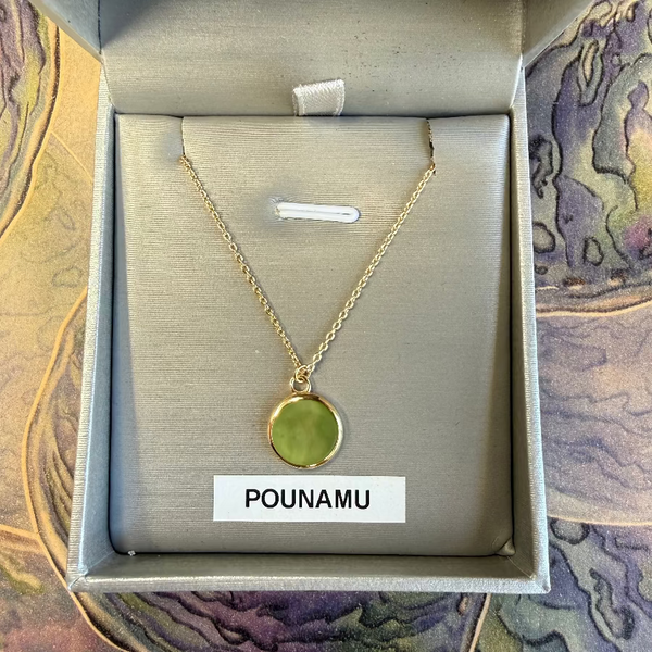 Pounamu Disc Necklace 10mm