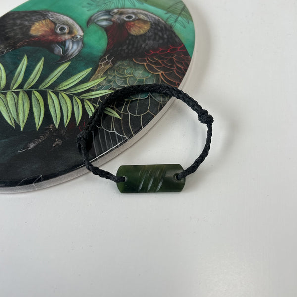 Adjustable Nephrite Greenstone Bracelet - box