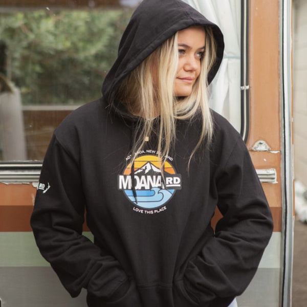 Moana Road Maunga to Moana Hoodie