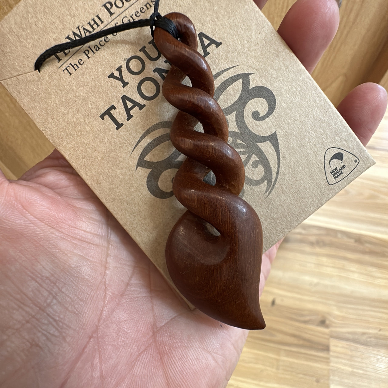 Your Taonga Wood Carving Double Twist Necklace