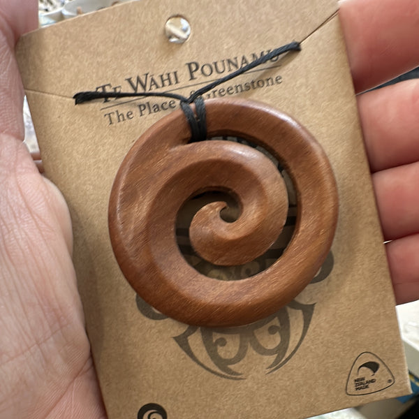 Your Taonga Wood Carving Koru Necklace