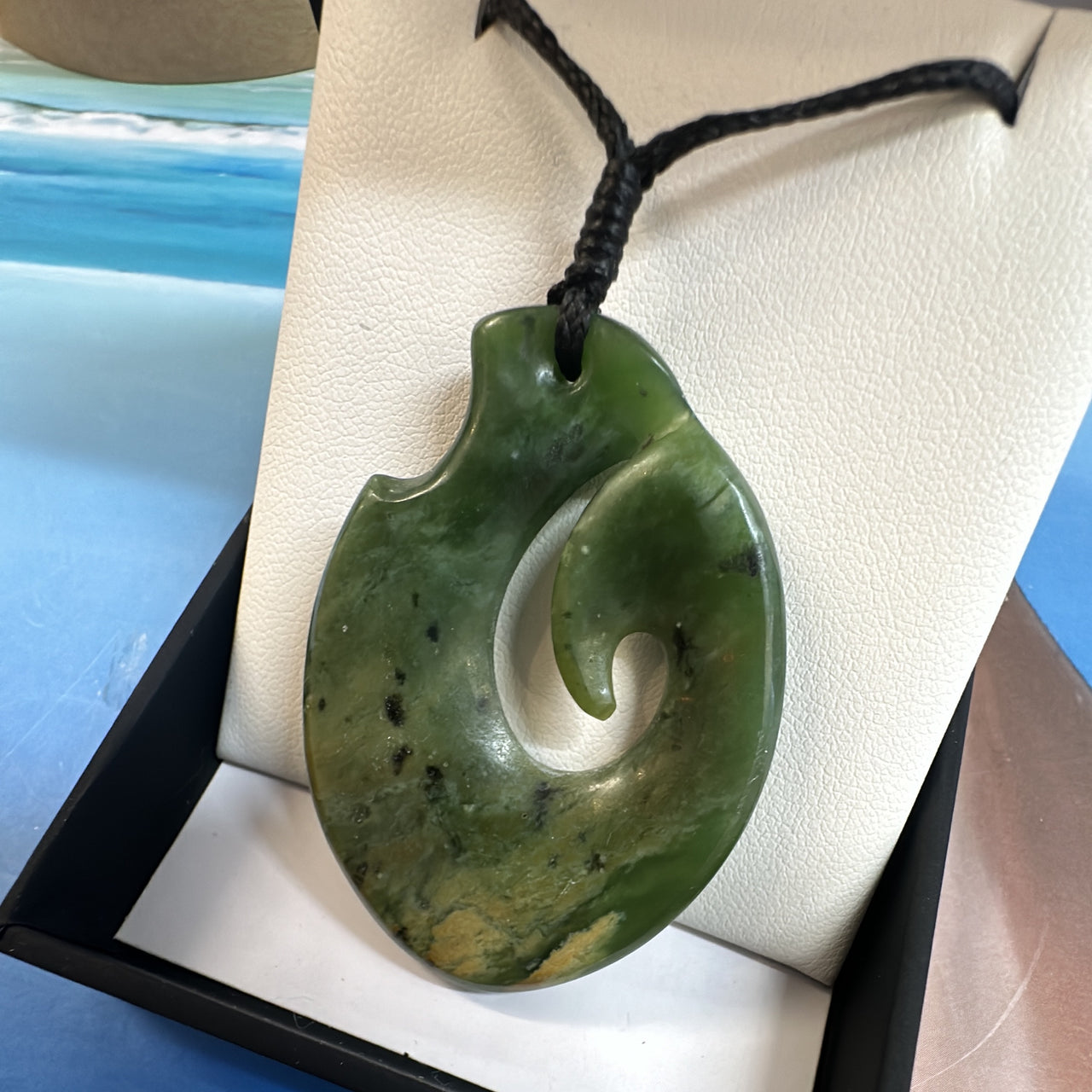 Te Wahi Pounamu Oval Koru Pendant