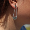 Maunga-nui Breastplate Silver Earrings